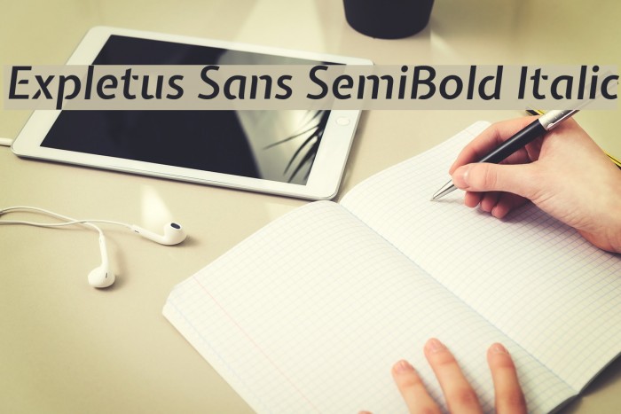Expletus Sans SemiBold Italic Font examples