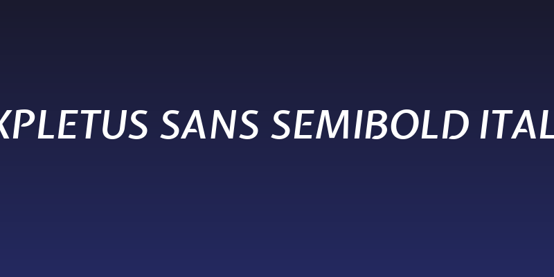 Expletus Sans SemiBold Italic Social Header