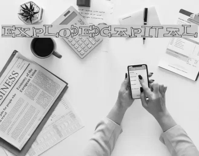 ExplodedCapital Schriftart examples