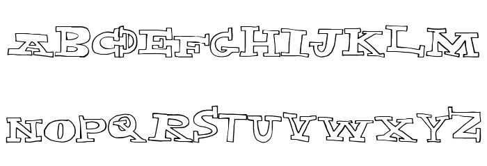 ExplodedCapital Font LOWERCASE