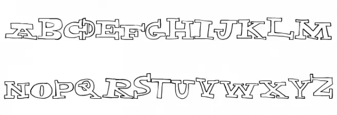 ExplodedCapital Schriftart Kleinbuchstaben