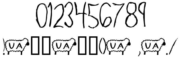 Exploding Sheep Font OTHER CHARS