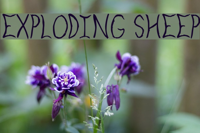 Exploding Sheep Font examples
