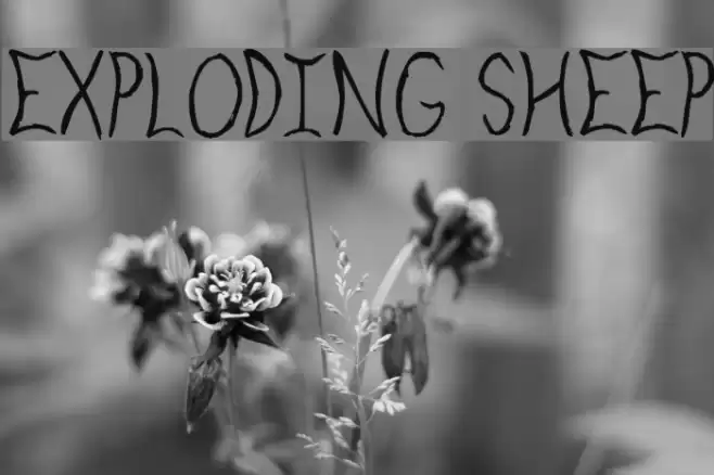 Exploding Sheep Font examples