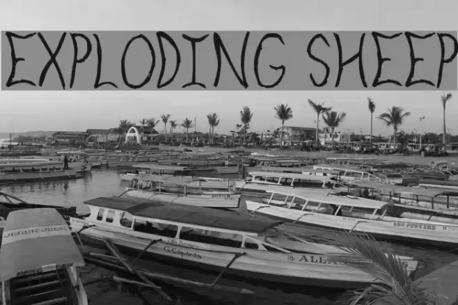 Exploding Sheep Font examples