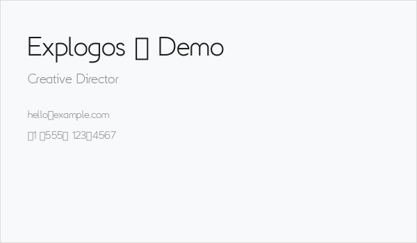 Explogos - Demo Business Card