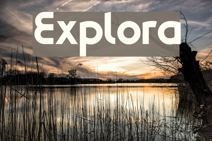 Explora Font examples