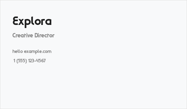 Explora Business Card