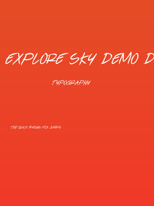 Explore Sky Demo Display Poster