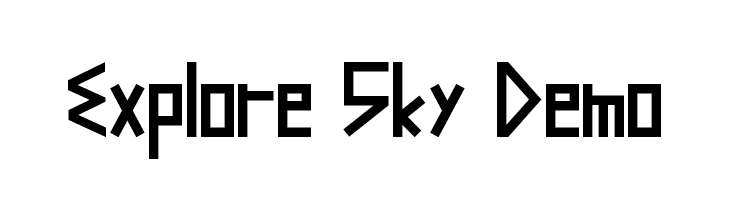 Explore Sky Demo  Скачать бесплатные шрифты
