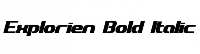 Explorien Bold Italic  免费字体下载