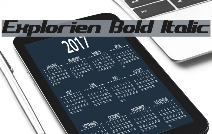 Explorien Bold Italic Font examples