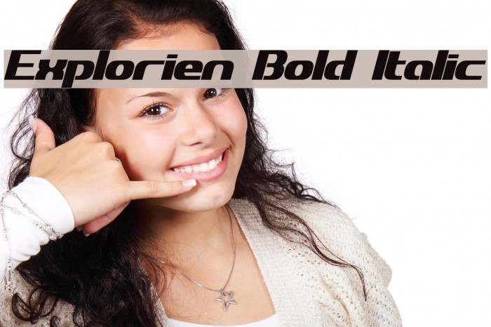 Explorien Bold Italic Font examples