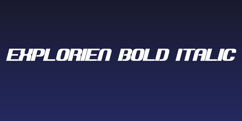 Explorien Bold Italic Social Header