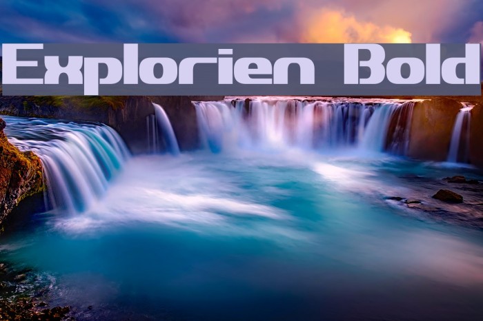 Explorien Bold Font examples