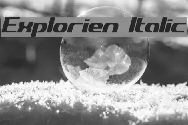 Explorien Italic Font examples