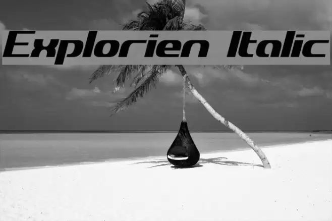 Explorien Italic Font examples