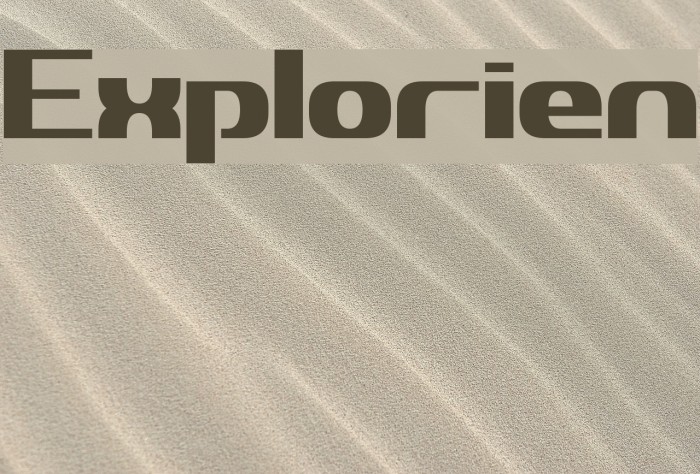 Explorien Font examples