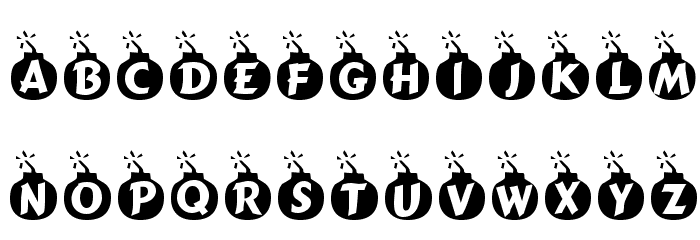 Explosif Font LOWERCASE