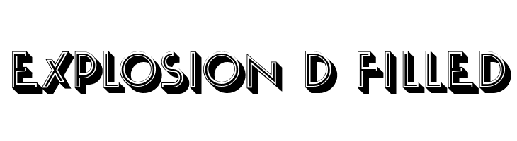 Explosion 3D Filled  les polices de caractères gratuit tlcharger