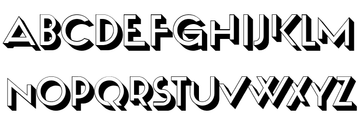 Explosion 3D Font LOWERCASE