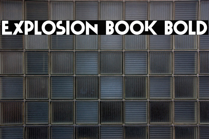 Explosion Book Bold Example 1
