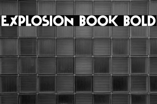 Explosion Book Bold Font examples
