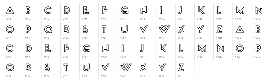 Explosion Filled Regular Character Map