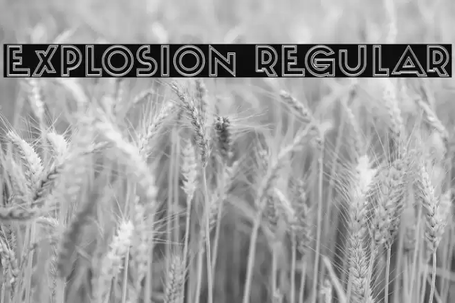 Explosion Regular Font examples