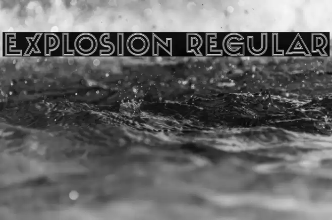 Explosion Regular Font examples