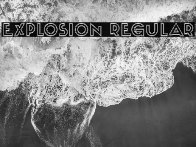Explosion Regular Font examples