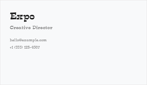 Expo Business Card