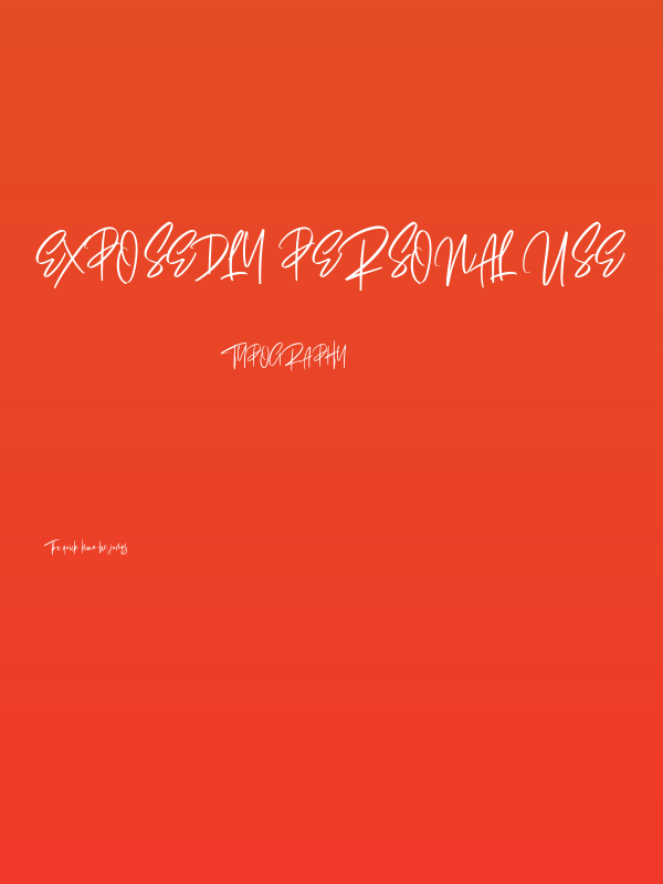 Exposedly Personal Use Poster