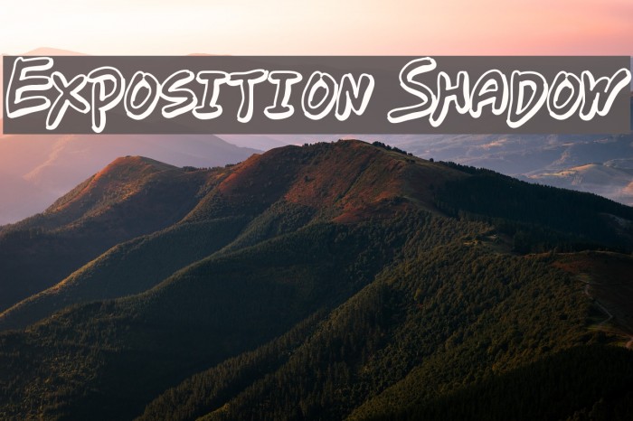 Exposition Shadow Font examples