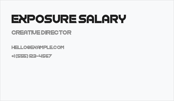 Exposure Salary Business Card
