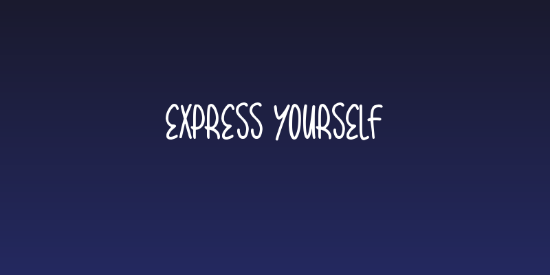 Express Yourself Social Header