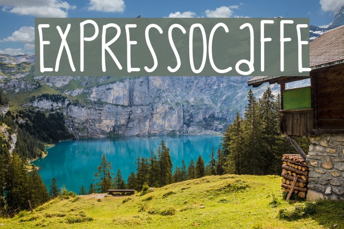 ExpressoCaffe Font examples