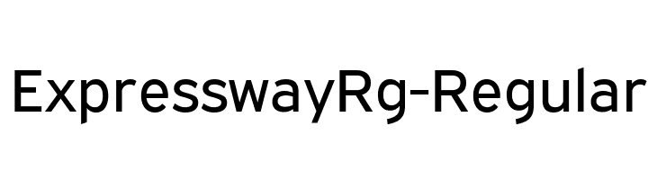 ExpresswayRg-Regular  フリーフォントのダウンロード