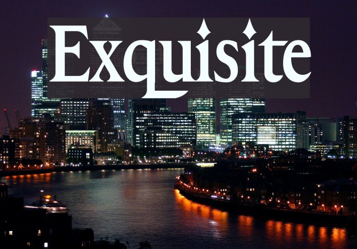 Exquisite Font examples
