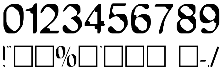 Exsect Regular Font OTHER CHARS