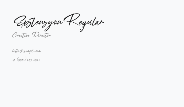 Exstensyon Regular Business Card