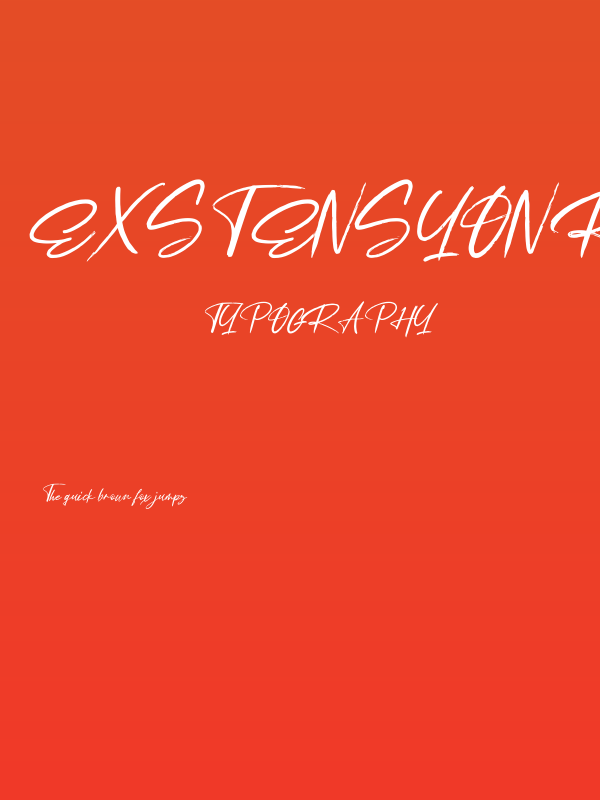 Exstensyon Regular Poster