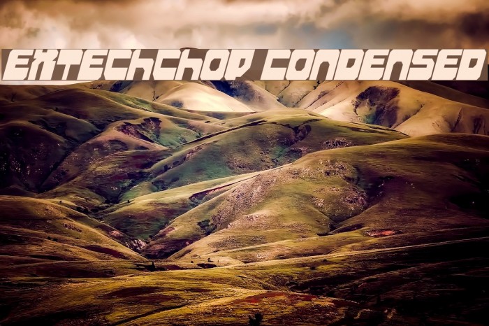 Extechchop Condensed Font examples