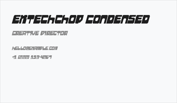 Extechchop Condensed Business Card