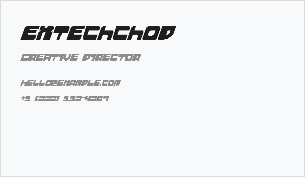 Extechchop Business Card
