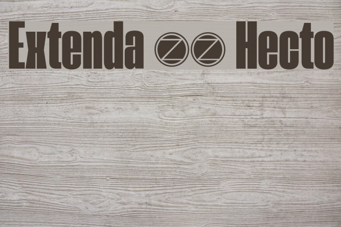 Extenda 40 Hecto Font examples