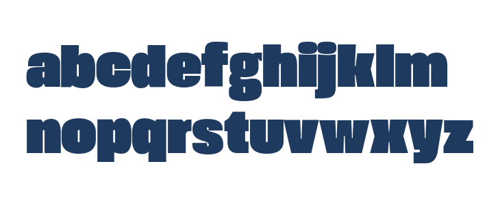 Extenda 70 Peta Lowercase