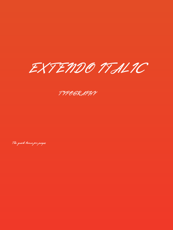 Extendo Italic Poster
