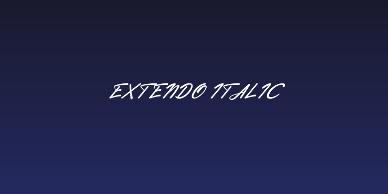 Extendo Italic Social Header