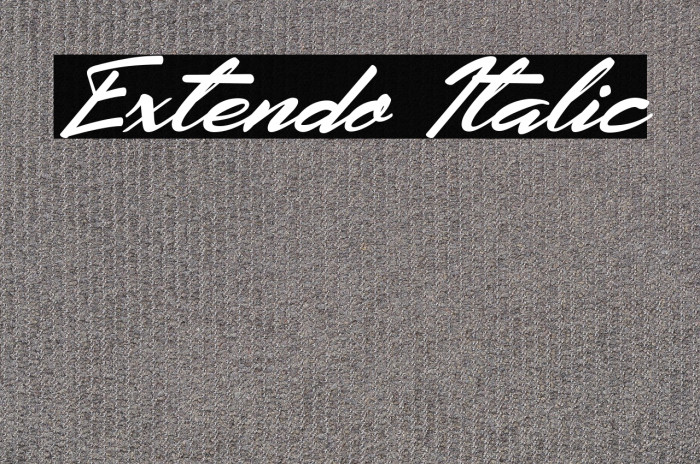 Extendo Italic Example 2